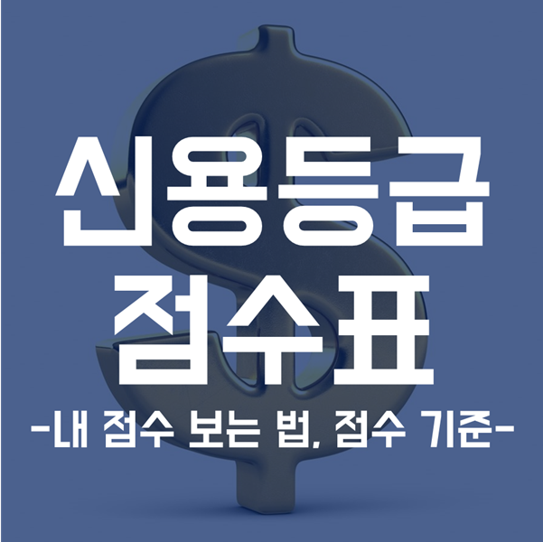  신용등급 점수표 - 신용점수제 내 점수 보는 법! 신용점수 올리기까지!