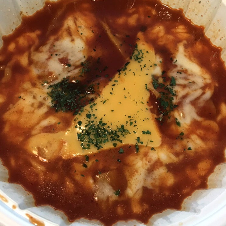  대전우송대점 빨봉분식 [ 빨봉분식 치떡 쫄만두 토핑치킨]