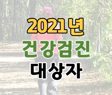 2021년 건강검진 대상자 검사 항목 검진기관 조회