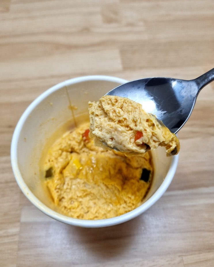  컵누들 계란찜, 전자렌지 3분 간편 조리