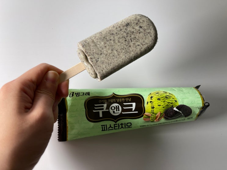 쿠앤크 피스타치오 아이스크림 쿠키와 크림 피스타치오의 만남