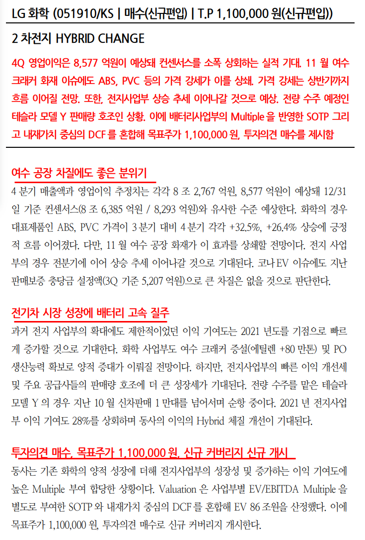 엘지화학 목표주가/LG화학 주가 전망/SK이노베이션과의 배터리 소송/물적분할/배당금 : 네이버 블로그