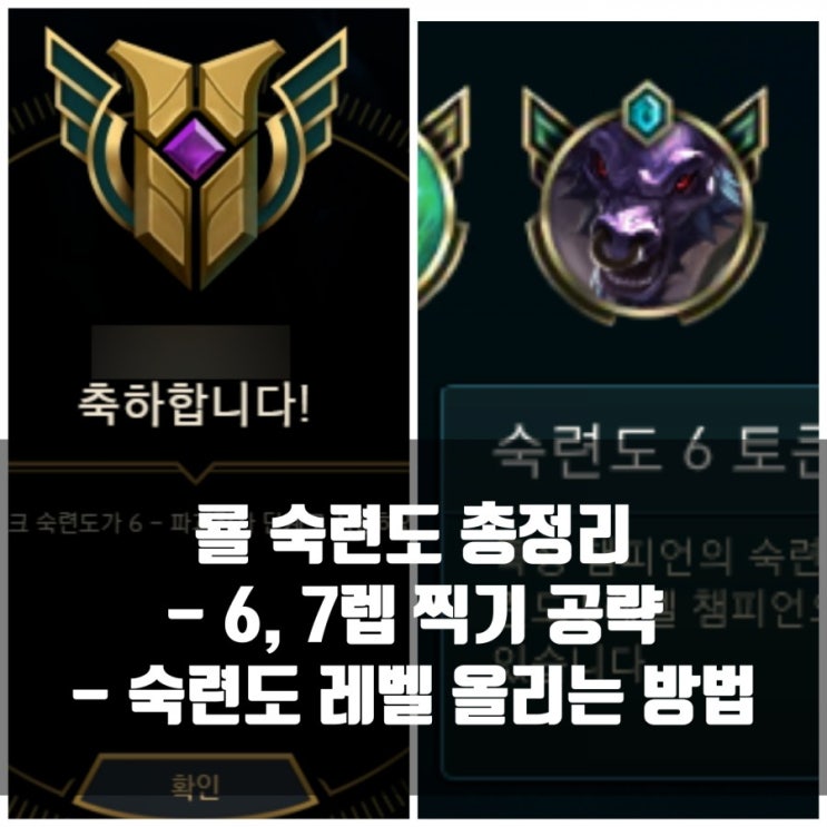 롤 숙련도에 대해서 : 6,7렙 빠르게 올리는 방법