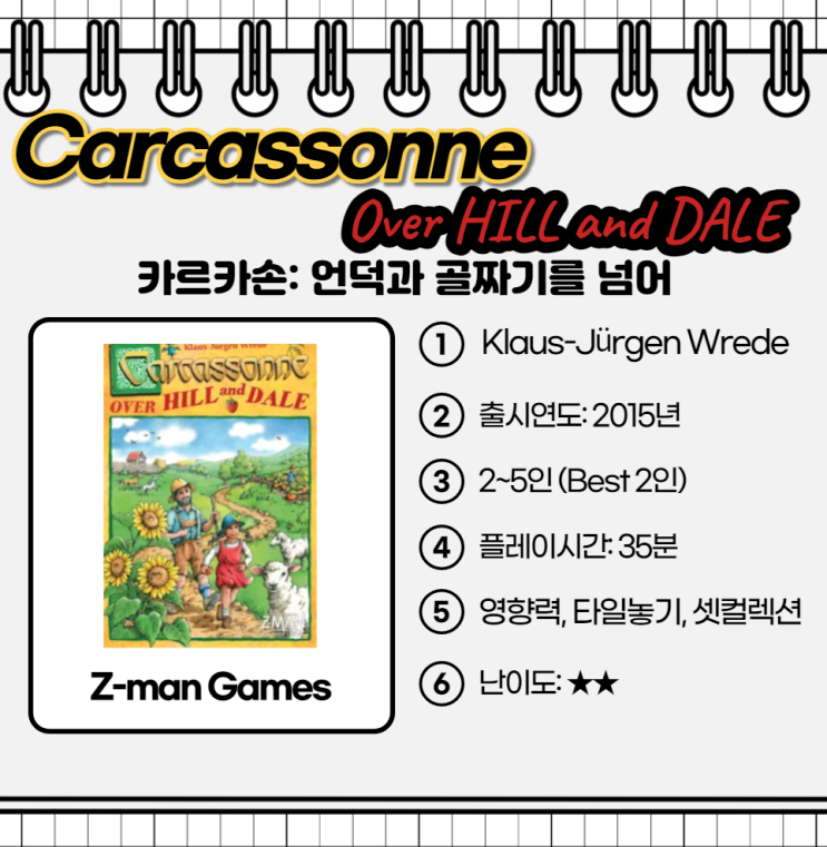  Carcassonne: Over Hill and Dale / 카르카손: 언덕과 골짜기를 넘어