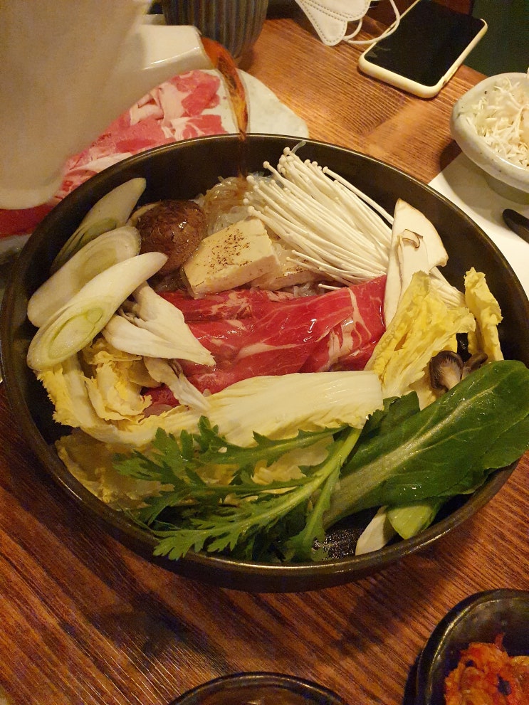  한남동 스키야키 한냄비 샤브샤브 과연 소문대로 맛있을까?
