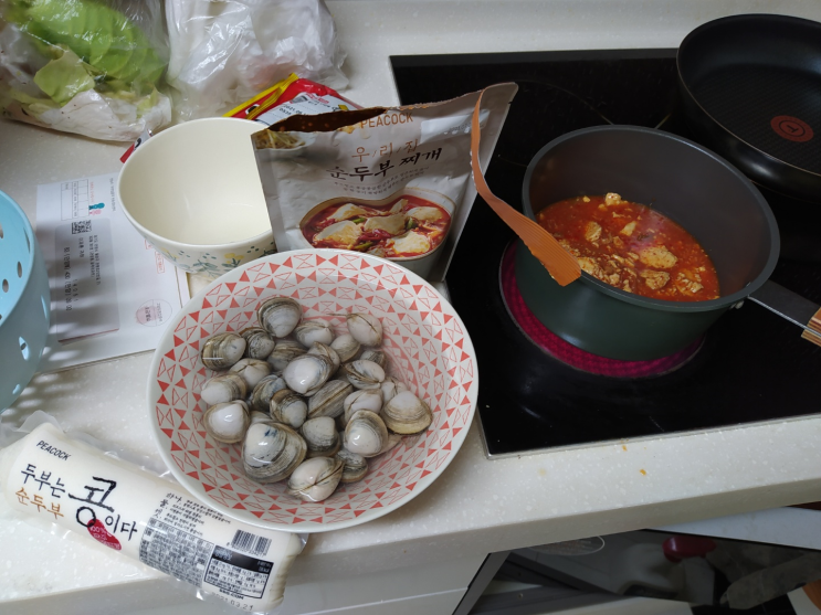  초간단 동죽요리 - 동죽순두부찌게, 동죽파스타