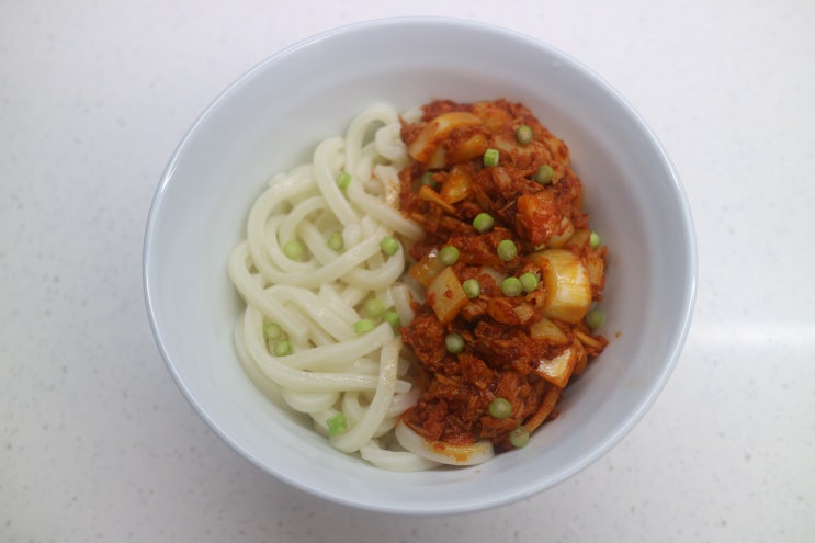  우동면 요리, 고추참치만들기, 고추참치 비빔우동 만드는법