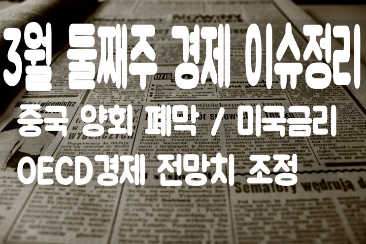  3월 둘째주 경제 이슈 정리 (미국인플레이션, 미국부양책, 중국양회, OECD2021년 경제성장전망)