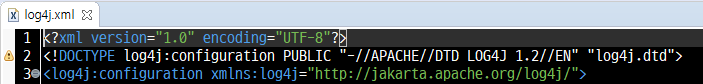  Spring_에러_log4j.xml 지정된 파일을 찾을 수 없습니다
