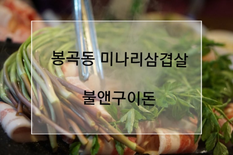  구미 봉곡동 미나리삼겹살 불앤구이돈 미나리삼겸살 맛집이네요