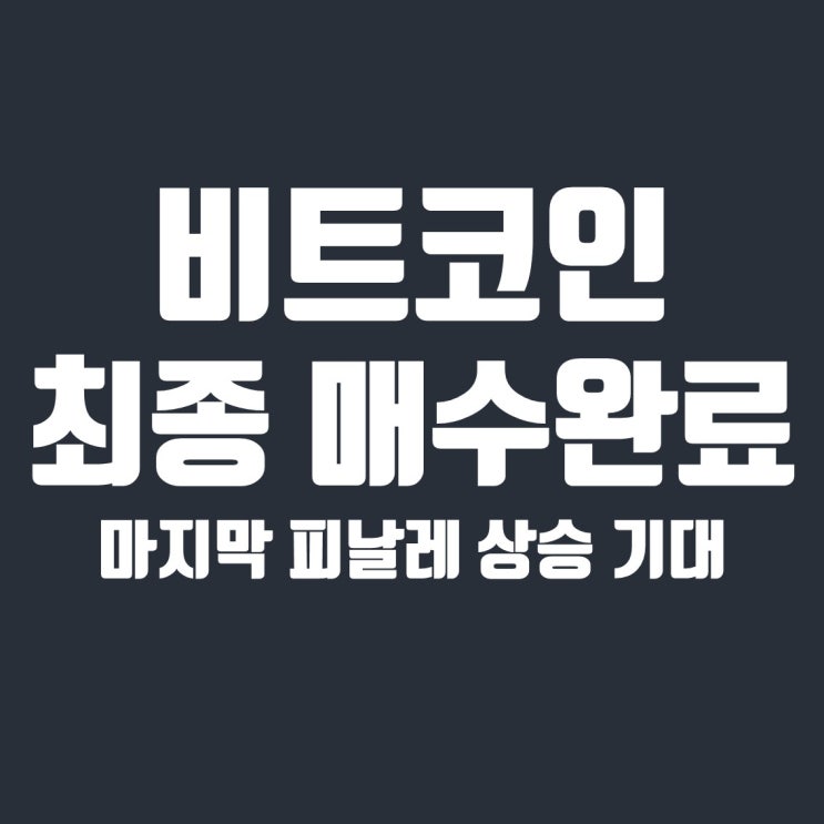  비트코인 5-5파 피날레 상승 전 마지막 조정이 아닐까 (feat. 엘리엇 파동이론)