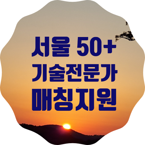  서울시, 50+기술전문가 매칭지원사업 참여자 모집