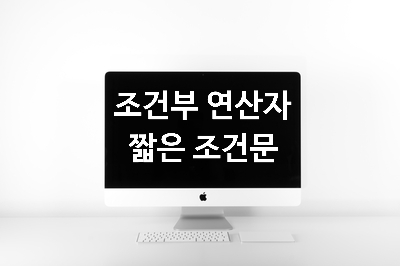  [혼공스] 조건부 연산자(삼항 연산자), 짧은 조건문