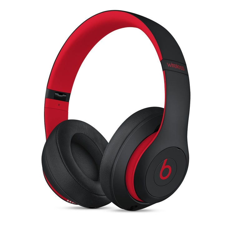  Apple Beats Studio3 무선 오버이어 헤드폰, 디파이언트 블랙-레드, MX422PA/A
