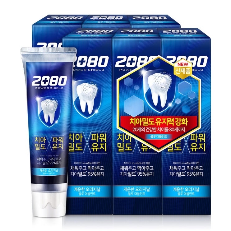 요즘 인기있는 2080 파워쉴드치약 120gx6개(블루더블민트), 120g, 1세트 좋아요 요즘 인기있는 2080 파워쉴드치약 120gx6개(블루더블민트), 120g, 1세트 좋아요