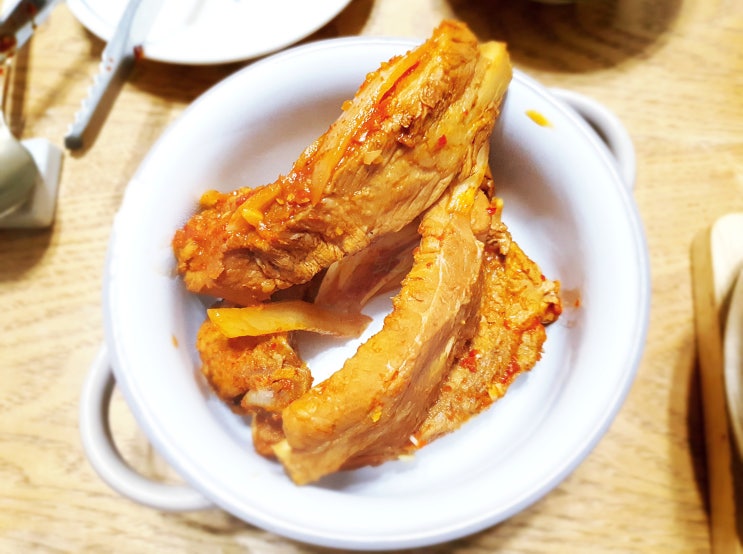  포항 정육점 신선한포크 묵은지 등갈비찜 해먹기