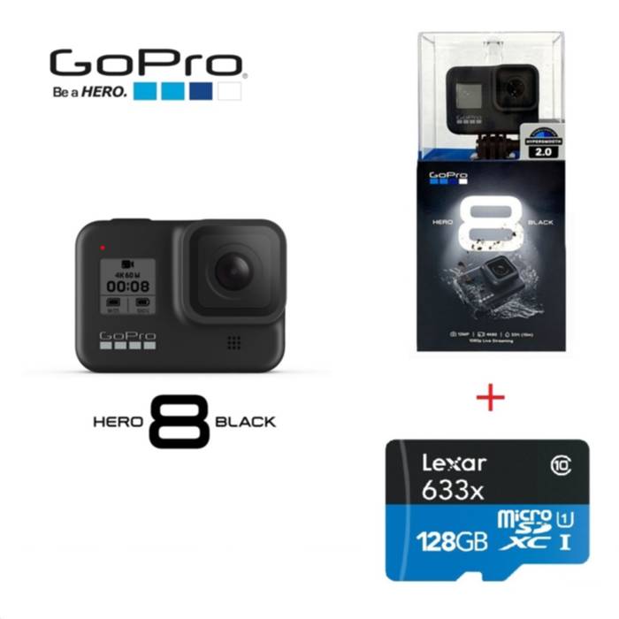 고프로 히어로8 블랙 +128GB메모리(4K지원) GoPro HERO8 액션캠, 고프로 히어로8 블랙 + 128GB 고프로8가격비교