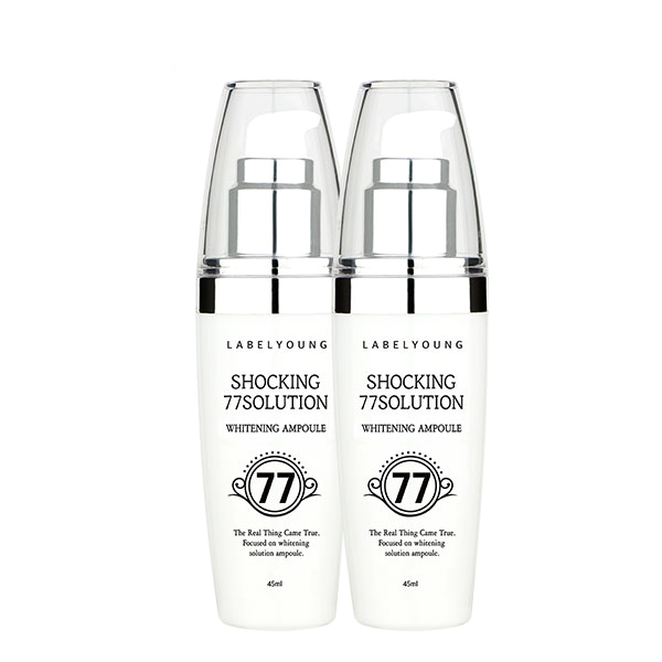 잘나가는 라벨영 쇼킹 77 솔루션 미백 앰플, 45ml, 2개(로켓배송) 좋아요 잘나가는 라벨영 쇼킹 77 솔루션 미백 앰플, 45ml, 2개(로켓배송) 좋아요