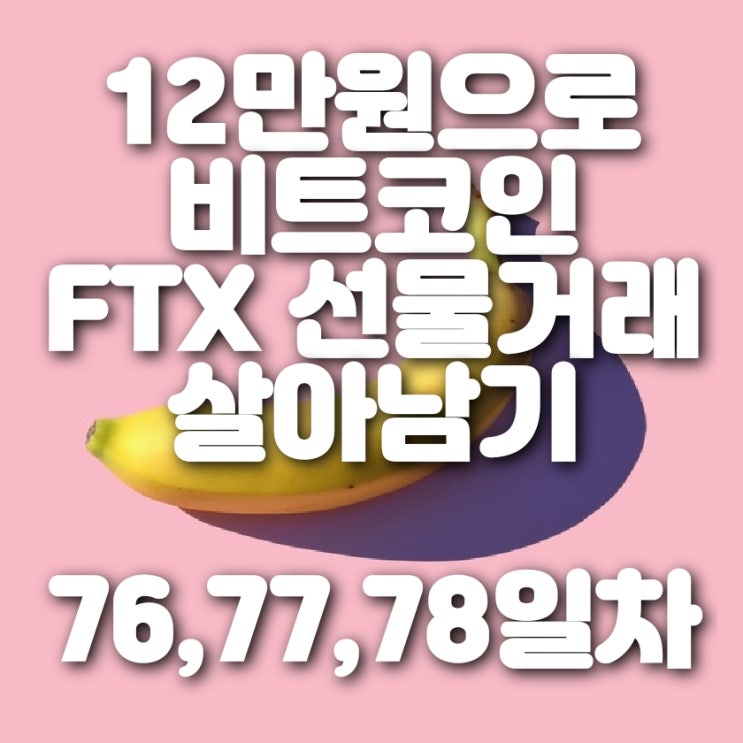 비트코인 FTX 선물거래 76,77,78일차 (NFT 코인 정리 및 비트코인 하락)