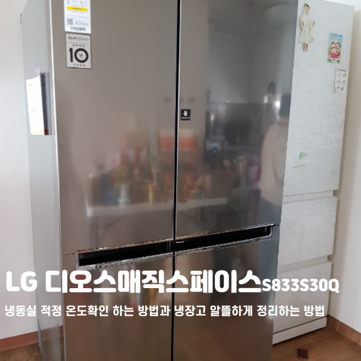 LG 디오스 매직스페이스 S833S30Q 구매후기/ 냉동실 적정온도/냉장고정리와냉장고수납후기