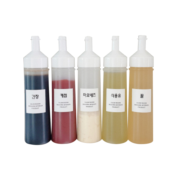 잘나가는 살림공간 소스통 화이트 + 라벨 18종, 500ml, 5개(로켓배송) 추천합니다