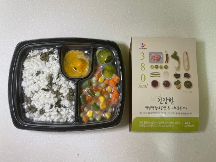 CJ프레시웨이 건강한 도시락 건강한 영양만점나물밥 & 고추장불고기 380kcal
