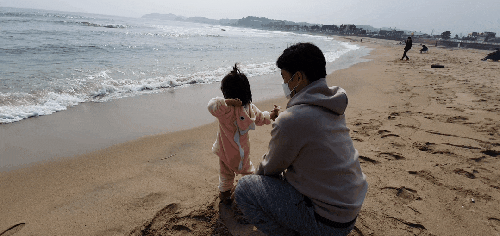  물치해수욕장_모래놀이하기 좋은 곳(전지적 민똥이 시점ㅋㅋ)
