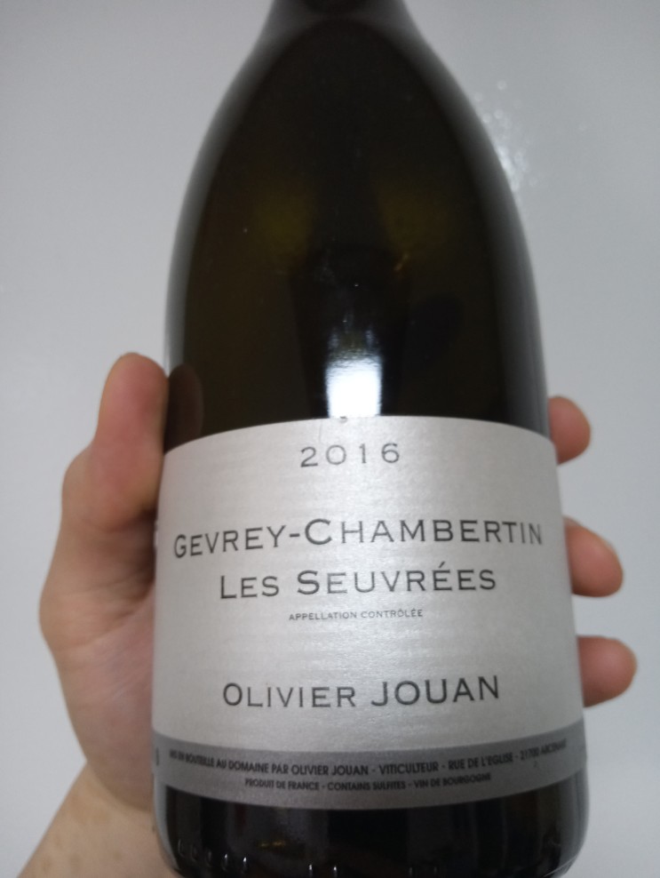 올리비에 주앙 쥬브레 샹베르땅 레 소브레 2016, Olivier Jouan Gevrey Chambertin Les Sauvrées 2016