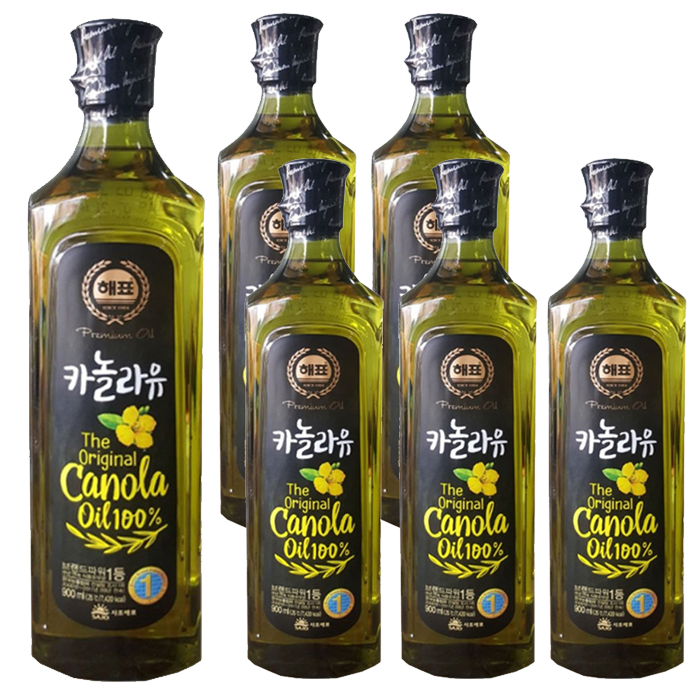 인기있는 해표 카놀라유, 900ml, 6개 ···