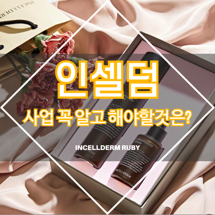  인셀덤 화장품 사업전 꼭 알고 해야할 것은?