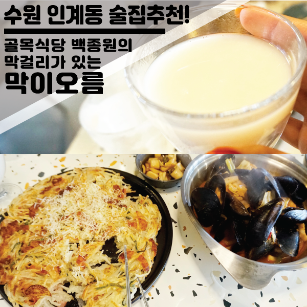  수원시청역, 인계동 술집! 골목식당 백종원의 막걸리가 있는 "막이오름"리뷰!
