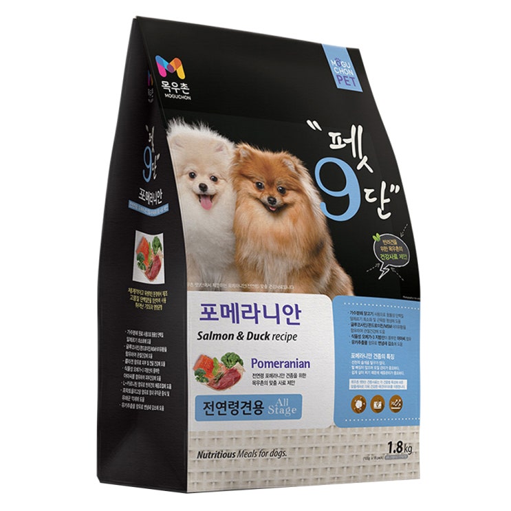 당신만 모르는 목우촌 전연령용 오리 펫9단 포메라이안 전용사료, 1.8kg, 1개(로켓배송) 좋아요