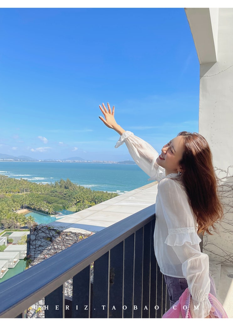  차이나 레이스 시스루 프릴 블라우스 입니다!