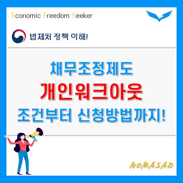 개인워크아웃 조건부터 지원내용, 신청방법까지 한 눈에! 개인워크아웃 조건부터 지원내용, 신청방법까지 한 눈에!