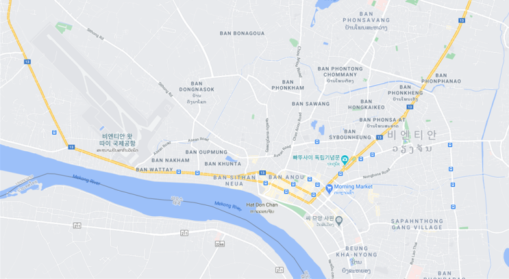  라오스 비엔티안 시내 근교 관광 숙소 여행자 거리 맛집 지도로 정리해서 알아보기
