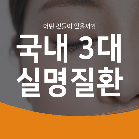  국내 3대 실명 안질환을 아시나요?! 녹내장, 황반변성, 당뇨망막병증!