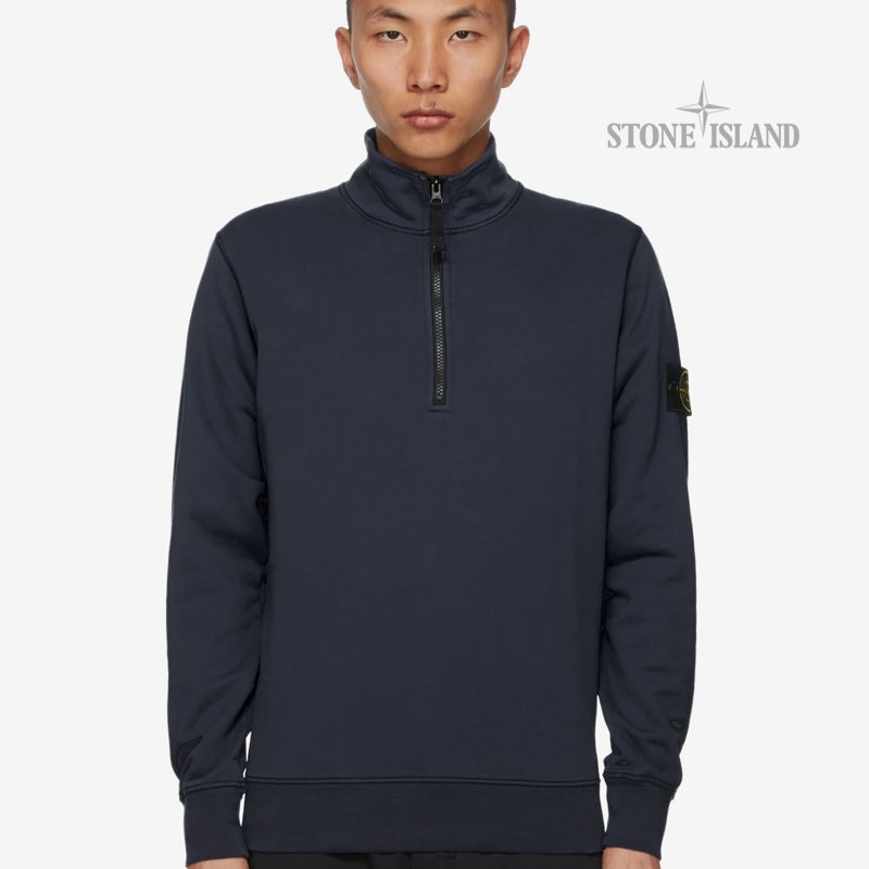 스톤아일랜드 LOOPBACK 가먼트다이 하프집업 NY