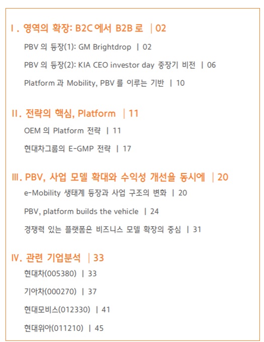 현대차, 기아차, 현대모비스 - 플랫폼과 모빌리티 현대차, 기아차, 현대모비스 - 플랫폼과 모빌리티