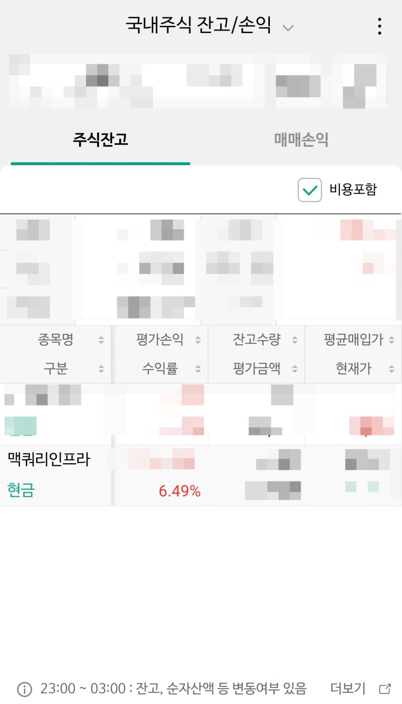 맥쿼리인프라 매수 평단(평균단가 10530원) : 네이버 블로그