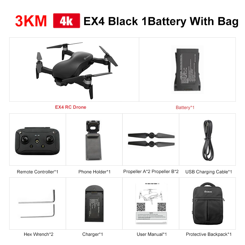 Eachine EX4 5G WIFI drone with 4K HD Camera EX4