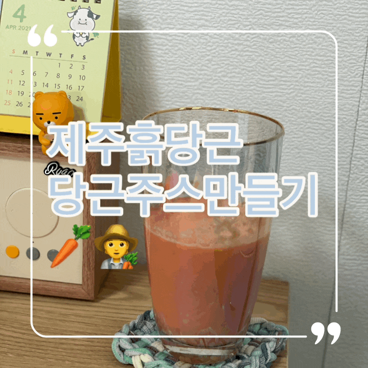  농부의아이디어 제주흙당근건강주스 만들기