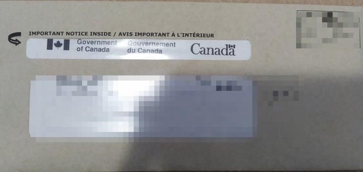  캐나다 워킹홀리데이 2021년 Tax return NOA 발급 및 환급체크 수령