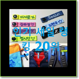  나만알고싶은 네임택 인기 성능 순위 20위