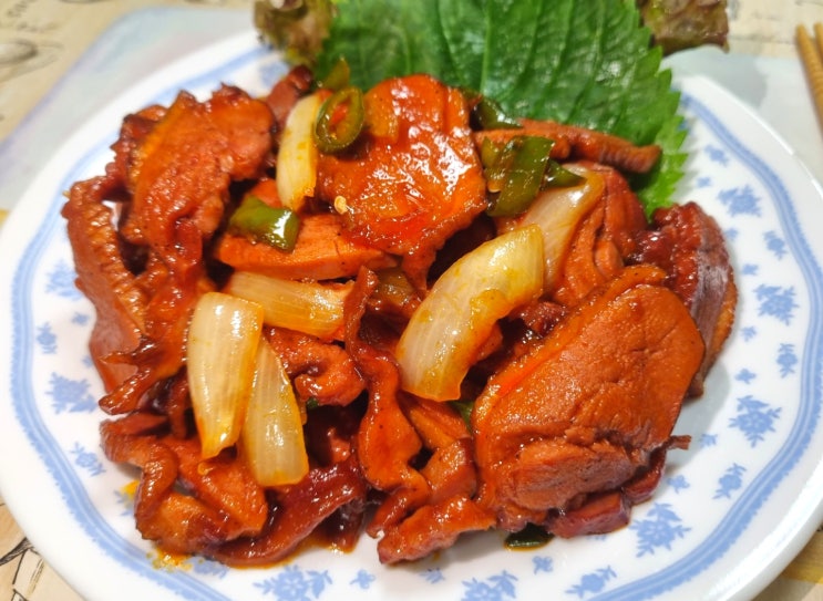  목우촌 오리훈제로 맛있는 오리주물럭 간단하게 만들기~