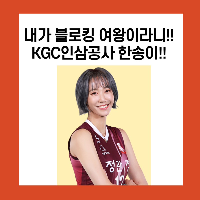 새로운 블로킹 여왕 탄생, 인삼공사 한송이