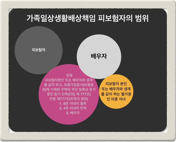  [배상책임] 가족일상생활배상책임 약관(해설)-피보험자의 범위
