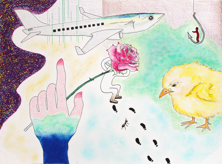 An ant and an airplane. 개미와 비행기.