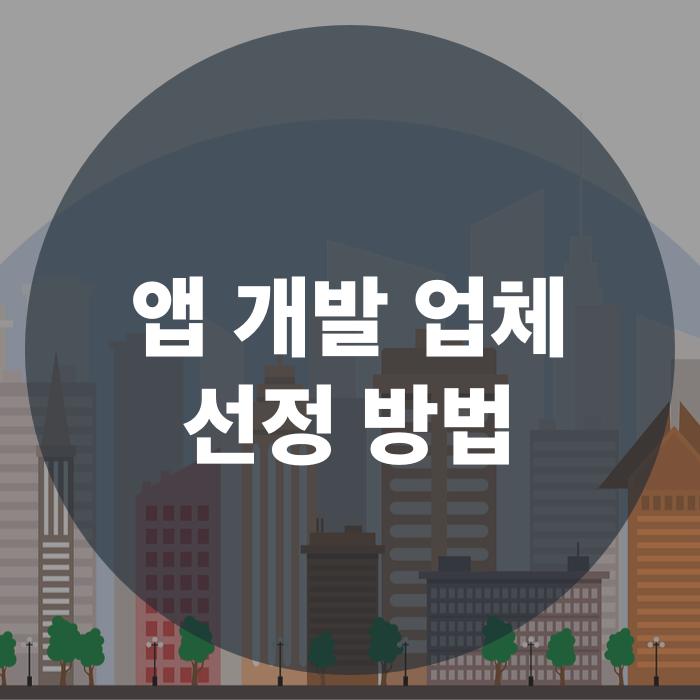  성공하는 앱 개발 업체 선정 방법