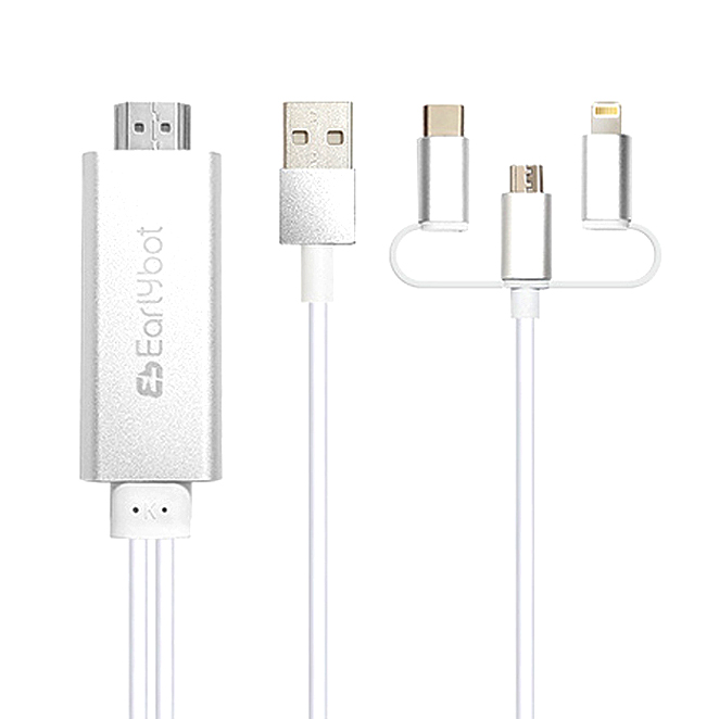 선택고민 해결 얼리봇 아이폰 안드로이드 to HDMI 미러링케이블 SGV-1000S 2m, 1개(로켓배송) ··· 선택고민 해결 얼리봇 아이폰 안드로이드 to HDMI 미러링케이블 SGV-1000S 2m, 1개(로켓배송) ···
