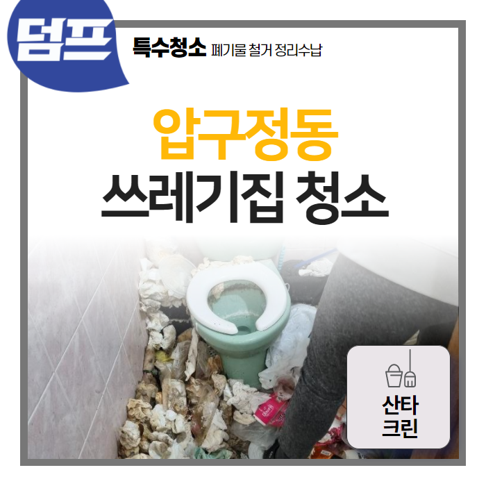  압구정동 쓰레기집 청소 후기 (싼타크린)